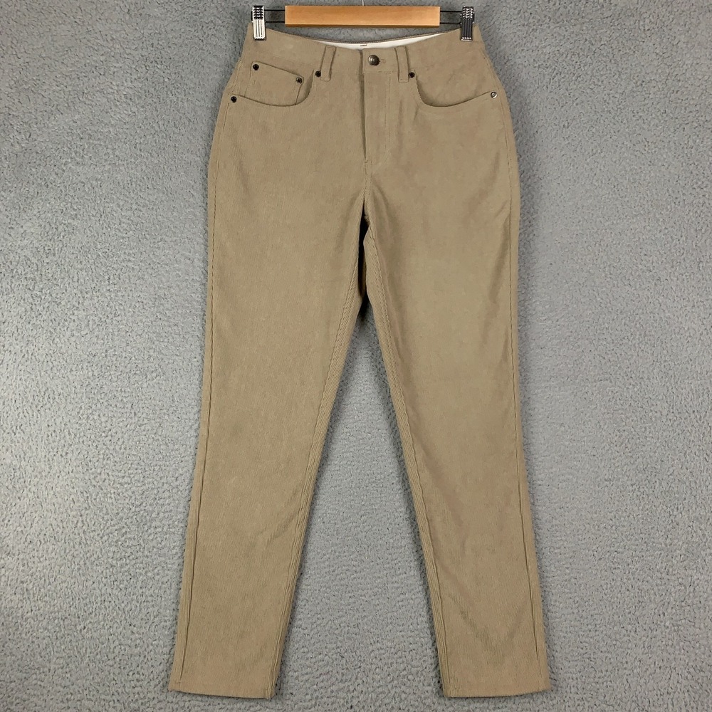 Ministry Of Supply Kinetic Pant Women's 0 Sand Corduroy 5-Pocket High Rise Ankle - Picture 2 of 9